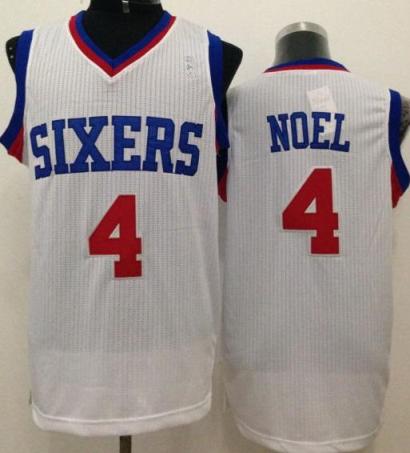 Philadelphia 76ers #4 Nerlens Noel White Stitched Revolution 30 NBA Jersey
