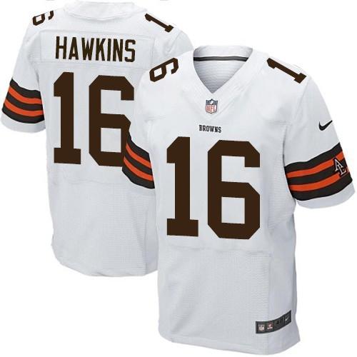 Nike Cleveland Browns #16 Andrew Hawkins White Men's Stitched NFL Elite Jersey