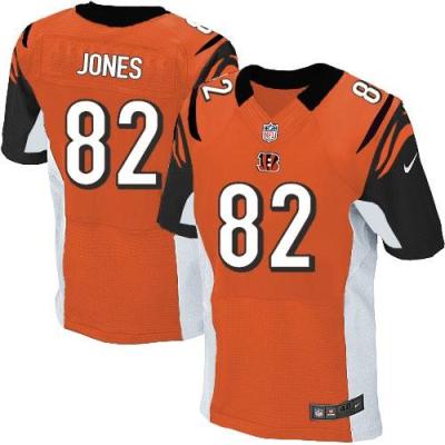 Nike Cincinnati Bengals #82 Marvin Jones Orange Alternate Men's Stitched NFL Elite Jersey