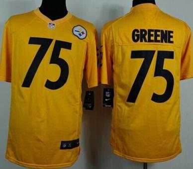 Nike Pittsburgh Steelers 75 Joe Greene Yellow Game NFL Jerseys