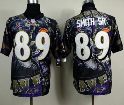 Nike Baltimore Ravens #89 Steve Smith Sr Men's Stitched Fanatical Version Elite NFL Jersey