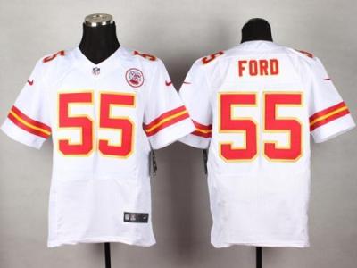 Nike Kansas City Chiefs #55 Dee Ford White Men's Stitched NFL Elite Jersey