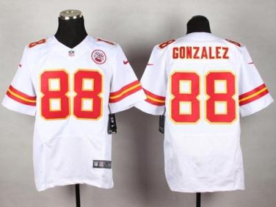 Nike Kansas City Chiefs #88 Tony Gonzalez White Men's Stitched NFL Elite Jersey