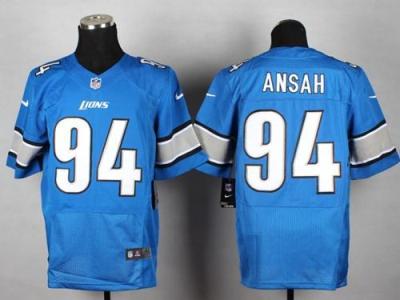 Nike Detroit Lions #94 Ziggy Ansah Blue Team Color Men's Stitched NFL Elite Jersey