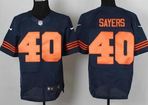 Nike Chicago Bears #40 Gale Sayers Navy Blue 1940s Throwback Men's Stitched NFL Elite Jersey