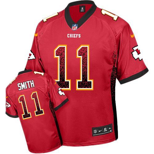 Youth Nike Kansas City Chiefs 11 Alex Smith Red Team Color Drift Fashion NFL Jerseys