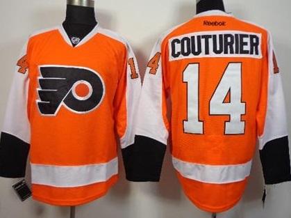 Philadelphia Flyers 14 Sean Couturier Orange Stitched NHL Jersey
