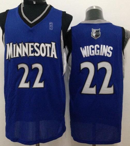 Minnesota Timberwolves 22 Andrew Wiggins Blue Revolution 30 NBA Jerseys