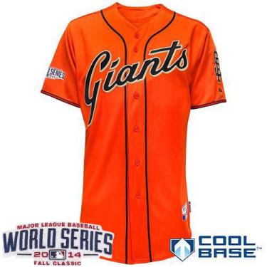 San Francisco Giants Blank Orange 2014 World Series Patch Stitched MLB Baseball Jersey
