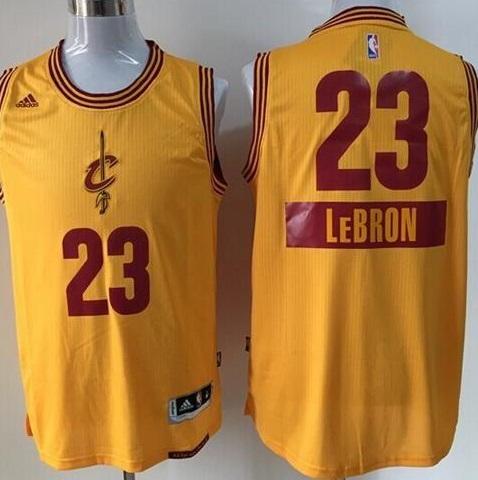 Youth Cleveland Cavaliers #23 LeBron James Gold 2014-15 Christmas Day Stitched NBA Jersey