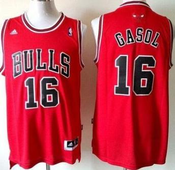 Youth Chicago Bulls #16 Pau Gasol Red Revolution 30 Stitched NBA Jersey