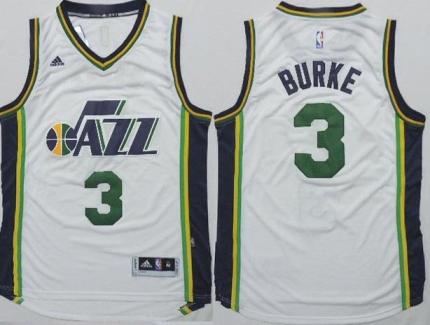 Utah Jazz #3 Trey Burke White Stitched Revolution 30 NBA Jersey 2015 New Style