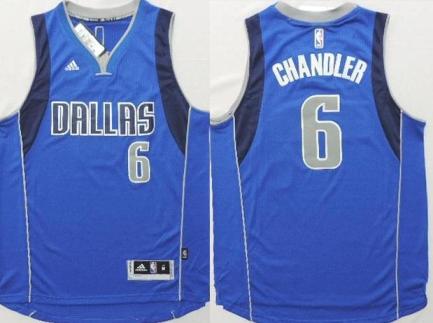 Dallas Mavericks #6 Tyson Chandler Sky Blue Stitched Revolution 30 NBA Jersey 2015 New Style