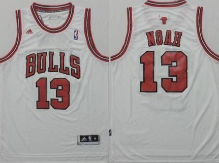 Chicago Bulls #13 Joakim Noah White Revolution 30 Stitched NBA Jersey