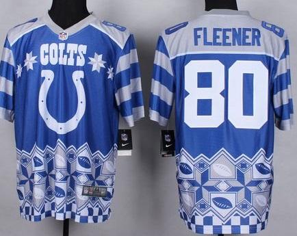 Nike Indianapolis Colts #80 Coby Fleener Royal Blue Men's Stitched NFL Elite Noble Fashion Jersey