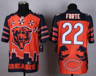 Nike Chicago Bears #22 Matt Forte Orange Men's Stitched NFL Elite Noble Fashion Jersey