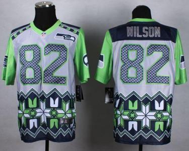 Nike Seattle Seahawks #82 Luke Willson Grey Men's Stitched NFL Elite Noble Fashion Jersey