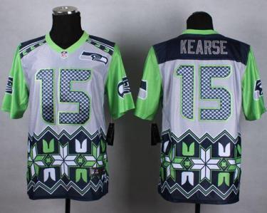 Nike Seattle Seahawks #15 Jermaine Kearse Grey Men's Stitched NFL Elite Noble Fashion Jersey
