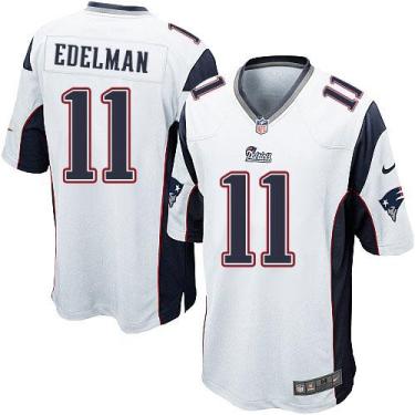 Nike New England Patriots #11 Julian Edelman White Men's Stitched NFL Game Jersey