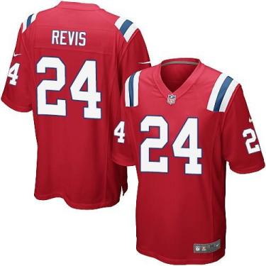 Nike New England Patriots #24 Darrelle Revis Red Alternate Men's Stitched NFL Game Jersey