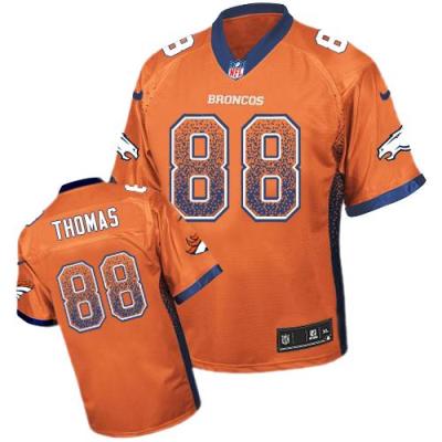 Nike Denver Broncos #88 Demaryius Thomas Orange Team Color Men's Stitched NFL Elite Drift Fashion Jersey
