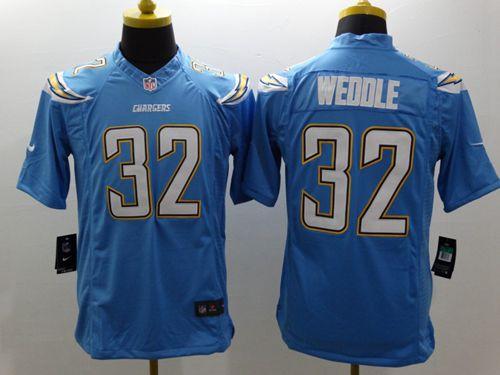 Nike San Diego Chargers #32 Eric Weddle Electric Blue Alternate Men's Stitched NFL Limited Jersey