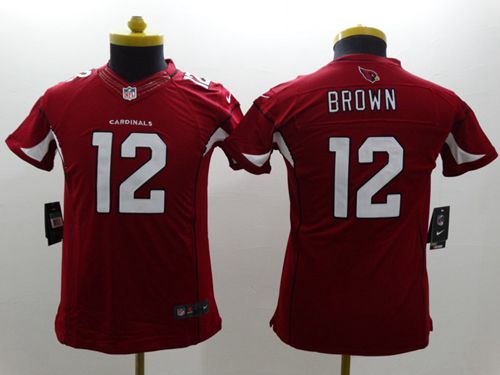 Youth Nike Arizona Cardinals #12 John Brown Red Team Color Stitched NFL Limited Jersey