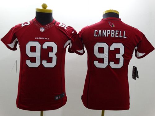 Youth Nike Arizona Cardinals #93 Calais Campbell Red Team Color Stitched NFL Limited Jersey