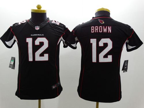 Youth Nike Arizona Cardinals #12 John Brown Black Alternate Stitched NFL Limited Jersey