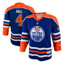 Edmonton Oilers 4 Taylor Hall Blue NHL Jerseys
