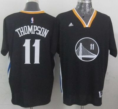 Golden State Warriors #11 Klay Thompson New Black Alternate Stitched NBA Jersey
