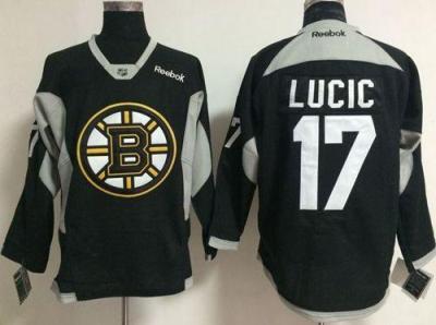 Boston Bruins #17 Milan Lucic Black Practice Stitched NHL Jersey