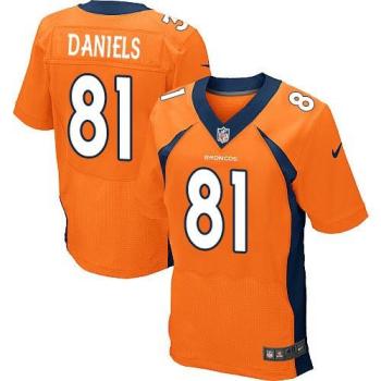 Nike Denver Broncos #81 Owen Daniels Orange Team Color Men's Stitched NFL Elite Jersey