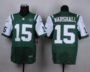 Nike New York Jets #15 Brandon Marshall Green Team Color NFL Elite Jersey