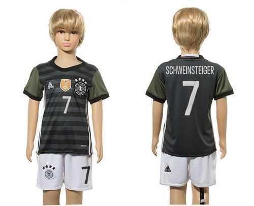 Germany #7 Schweinsteiger Away Kid Soccer Country Jersey
