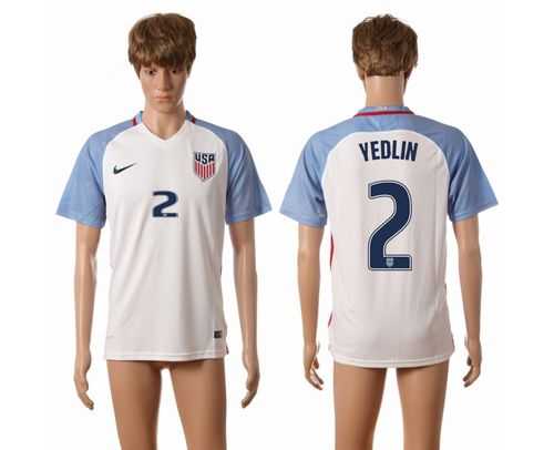 USA #2 Yedlin Home Soccer Country Jersey