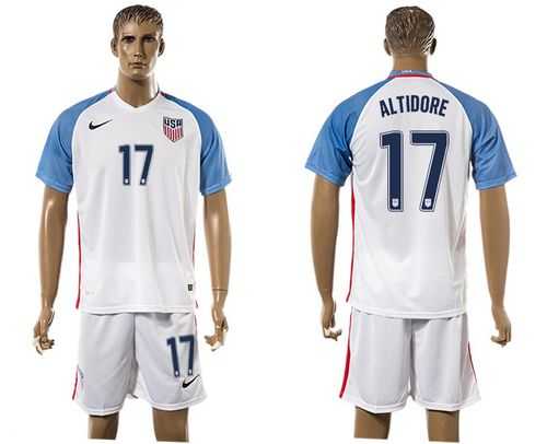 USA #17 Altidore Home Soccer Country Jersey