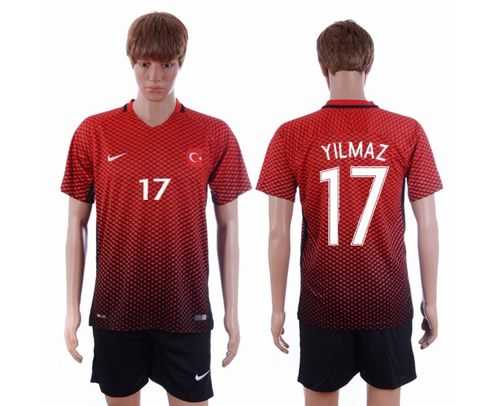 Turkey #17 Yilmaz Home Soccer Country Jersey