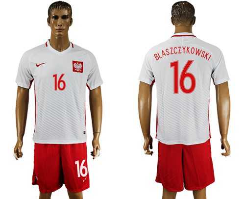 Poland #16 Blaszczykowski Home Soccer Country Jersey