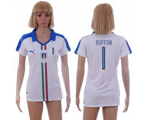 Women's Italy #1 Buffon Away Soccer Country Jersey