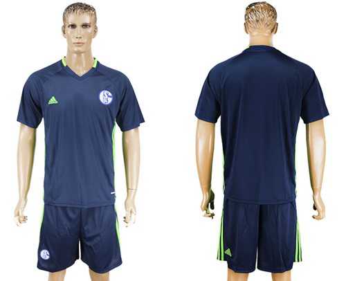 Schalke 04 Blank Blue Training Soccer Club Jersey