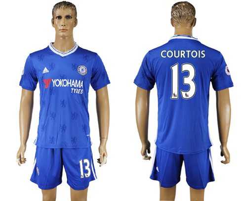 Chelsea #13 Courtois Home Soccer Club Jersey