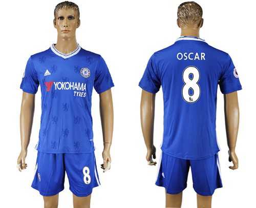 Chelsea #8 Oscar Home Soccer Club Jersey