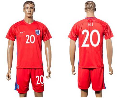 England #20 Ali Away Soccer Country Jersey