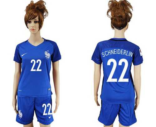 Women's France #22 Schneiderlin Home Soccer Country Jersey
