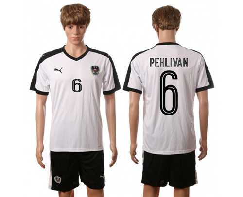 Austria #6 Pehlivan White Away Soccer Country Jersey