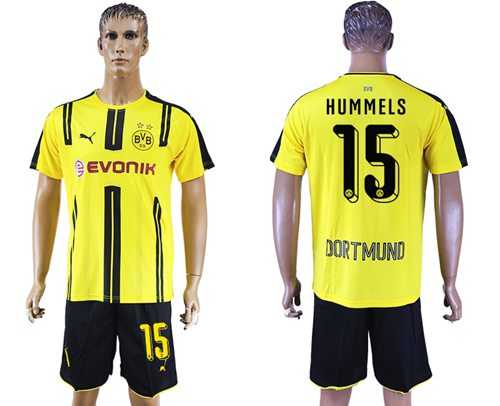 Dortmund #15 Hummels Home Soccer Club Jersey