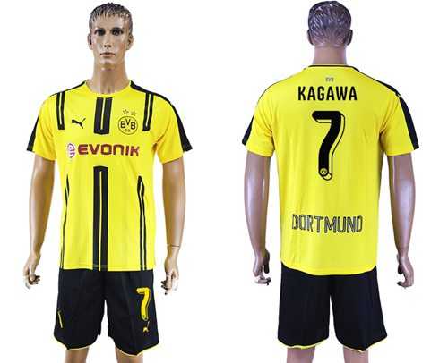 Dortmund #7 Kagawa Home Soccer Club Jersey