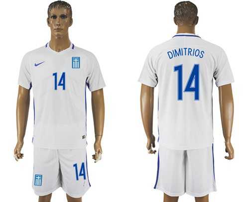 Greece #14 Dimitrios Home Soccer Country Jersey