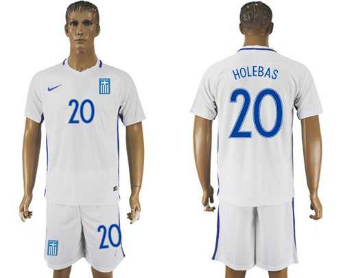 Greece #20 Holebas Home Soccer Country Jersey